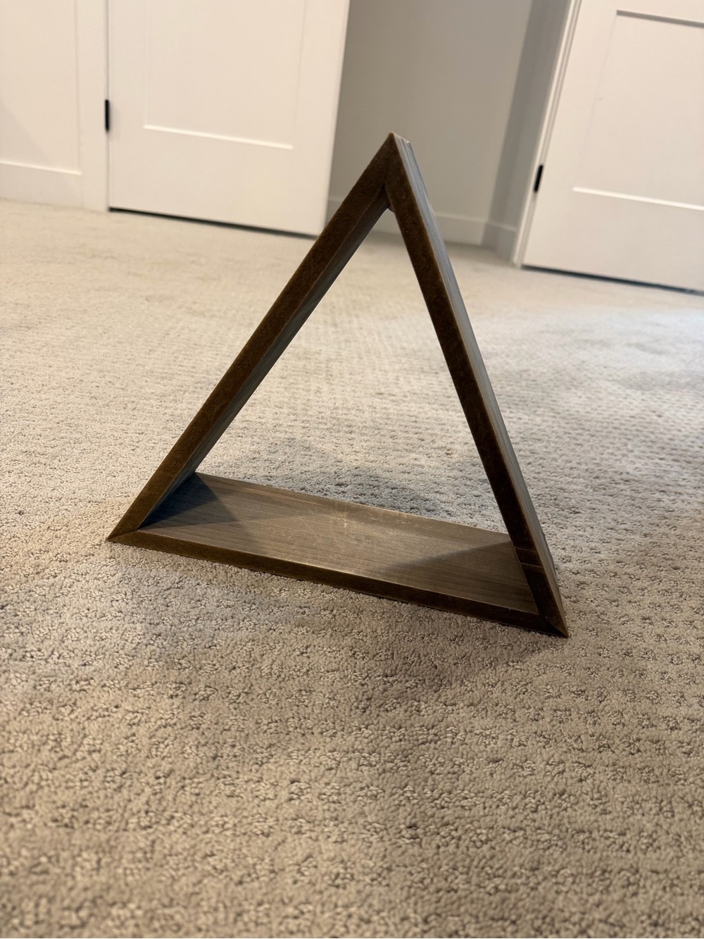 Wooden Triangle Shelf